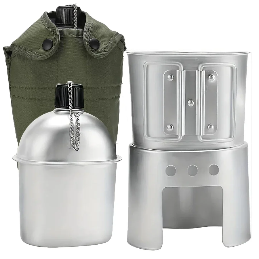 

Large-capacity Water Bottle New Aluminum Water Canteen Cup with Storage Bag Outdoor Camping Hiking Travel Portable Water Bottle
