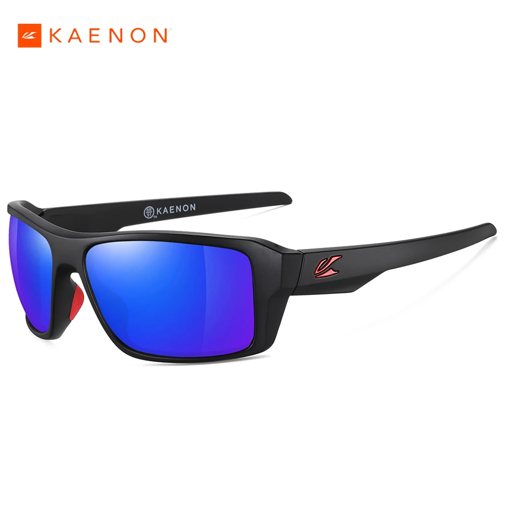 Kaenon Polarized Men's Fishing Sunglasses Rectangular Style Outdoor Sports Sunglasses Large Size 151mm Width for Active Living