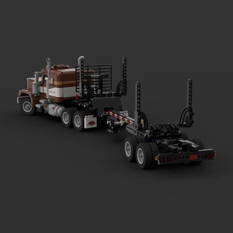 472pcs MOC Logging Trailer 1 21 Trucks Technical Model Building Blocks Toy Construction Christmas Gift Assemble Creative 3D DIY