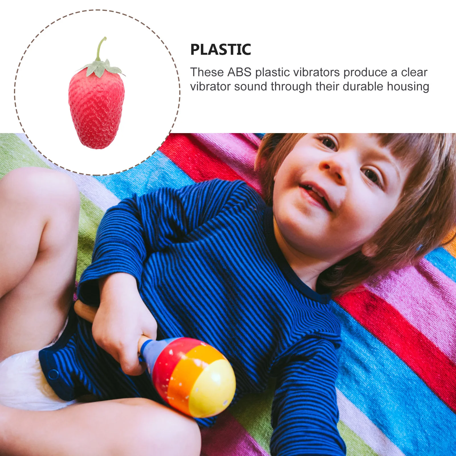 

Strawberry Shaker Kids Musical Instrument Fruit Percussion Plaything Early Educational Party Interactive Prop