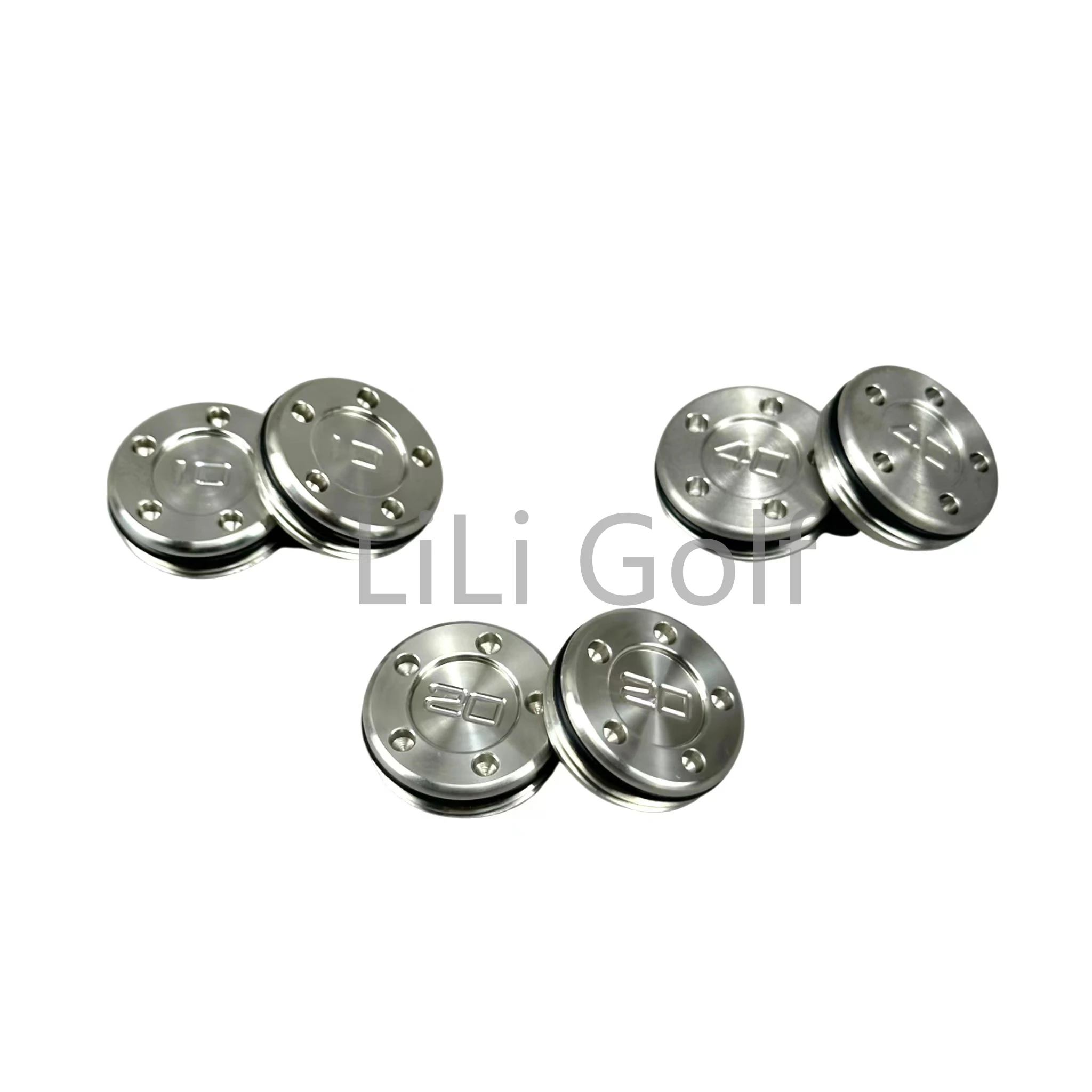 2pcs Silvery Golf Weight Custom Putter Screws Weights Compatible with Titleist Scotty Cameron 5g/10g/15g/20g/25g/30g/35g/40g