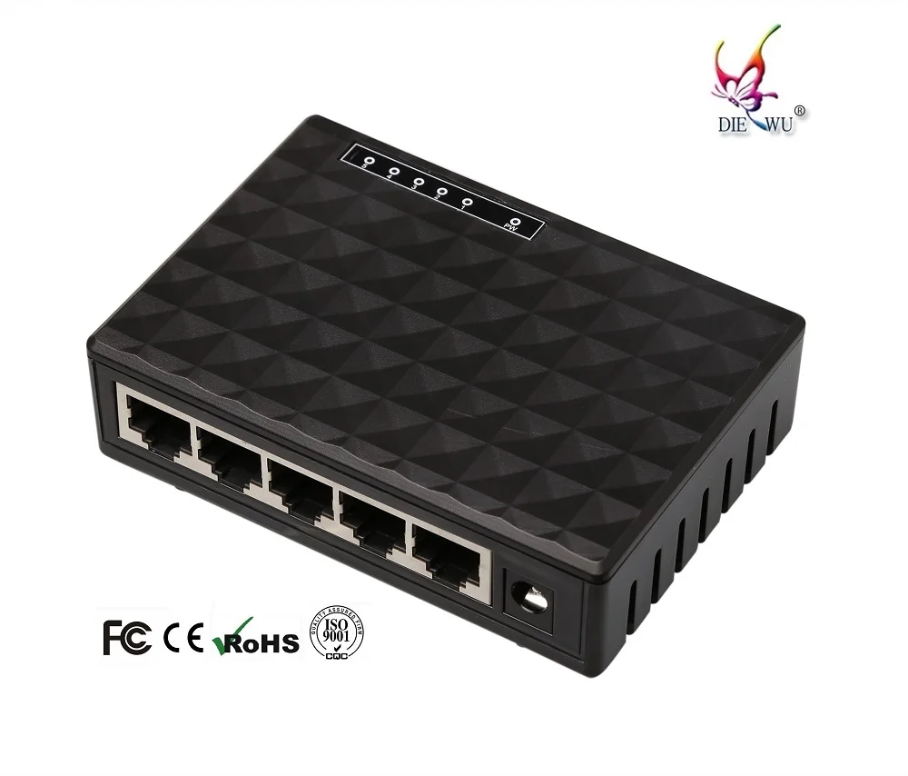 DIEWU 5 Port Gigabit 10G محول إيثرنت متوفر في المخزون