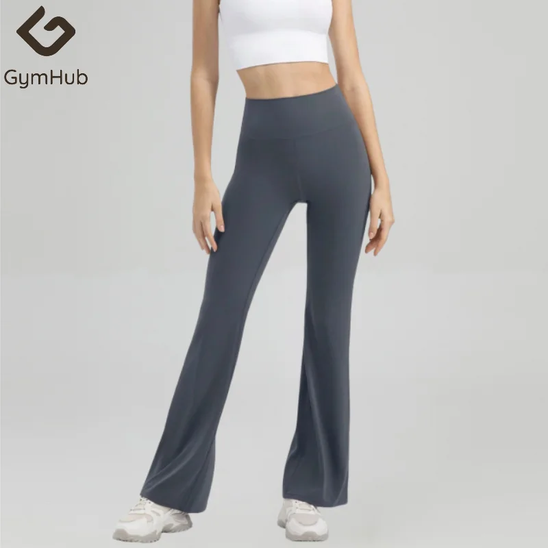 GymHUB Dance Pants Training Clothes High Waist Hip Lift Yoga Fitness Micro-flare Outer Wear Slimming Nude Sports Fit