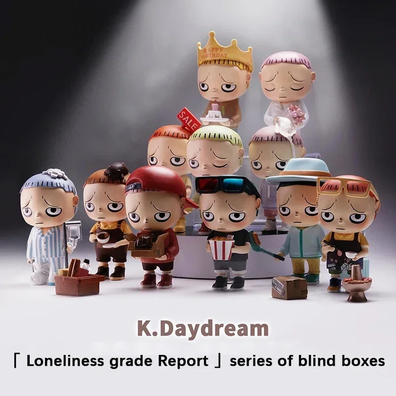 K.daydream Loneliness Level Report Blind Box Lonely Person Action Figure Doll Model Mystery Box Collectible Ornament Gift Toy