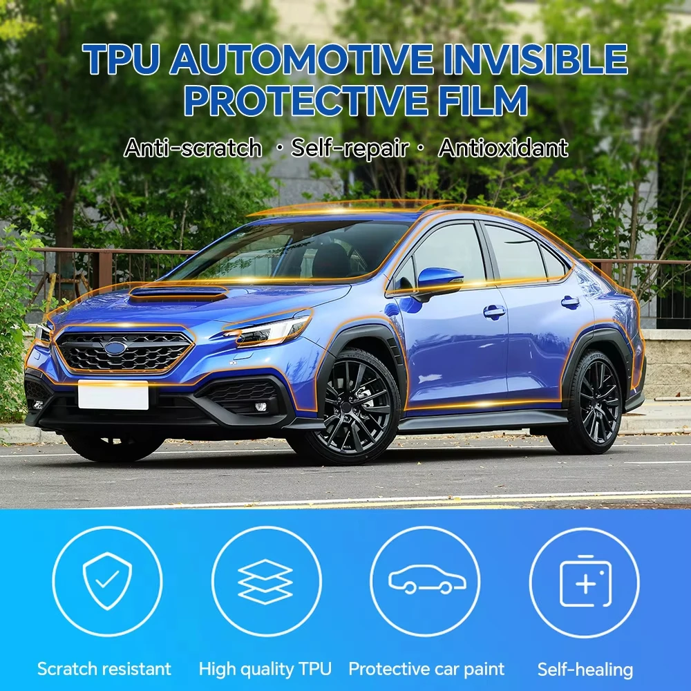 

8.5Mil TPU Scratch-resistant Car Paint Protection Film For Subaru WRX 2018 2019 2020 2021 Body Transparent Car Bra Per-cut PPF