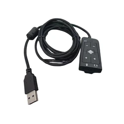 for HyperX Cloud2 7.1 Headsets Stereo Sound Adapters External Stereo Sound Card USB to 3.5mm Headphone Microphone Jack