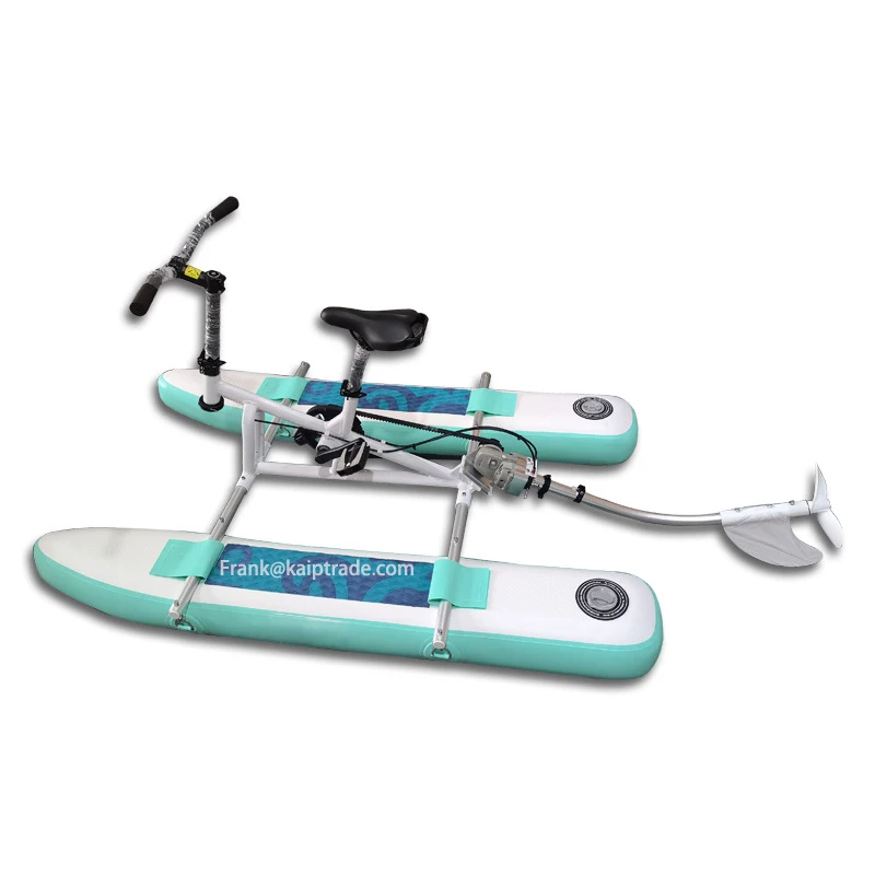 Inflatable small Children drive folding Water bike bicycle cycle foot pedal boats for kids Mini easy operate aqua ride bike