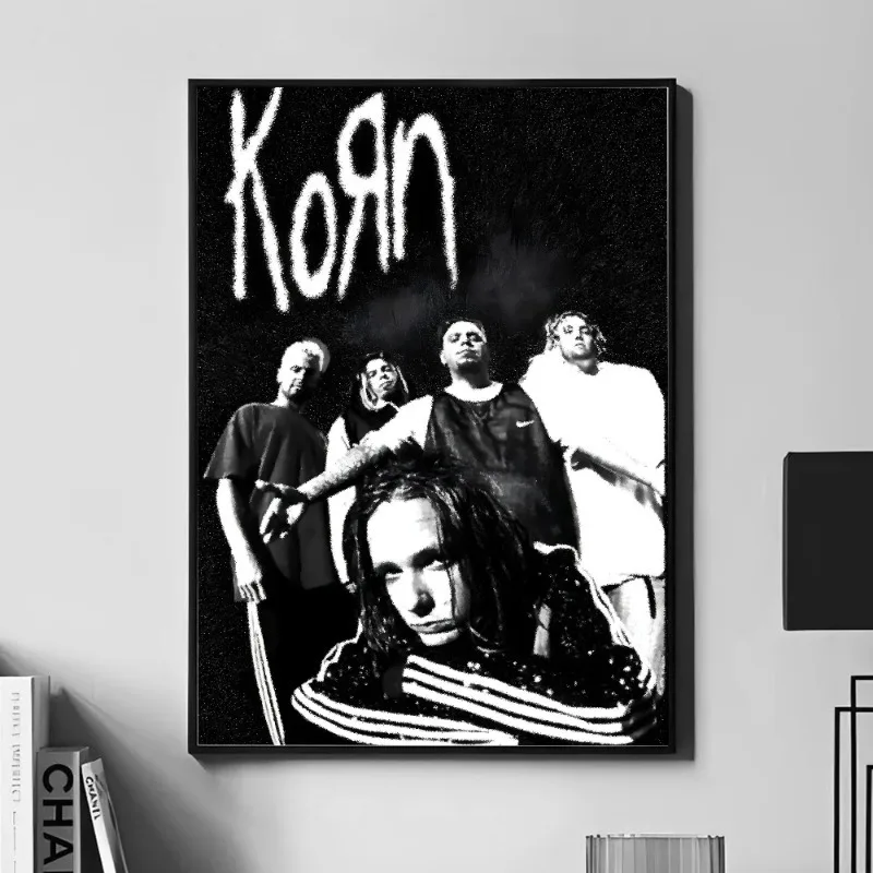 المعادن روك باند K-Korn ملصق جدار ديكور فني ديكور المنزل غرفة المعيشة مطعم المطبخ الفن
