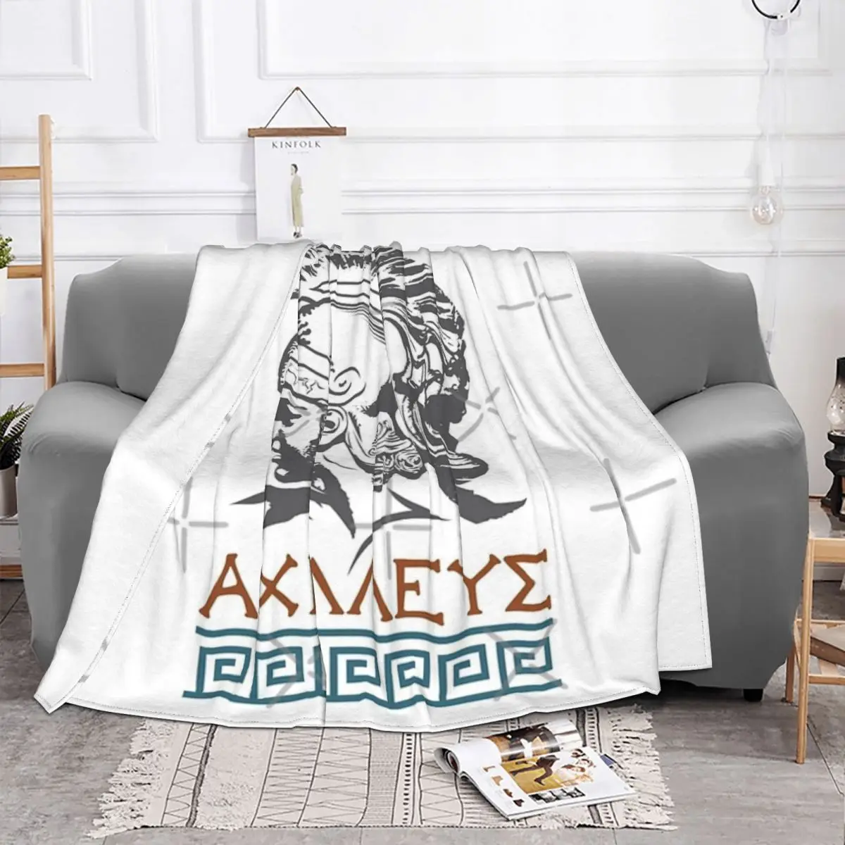 Achilles Ancient Greece Four Seasons Universal Blanket Travel Can Be Covered Father's Day Gift