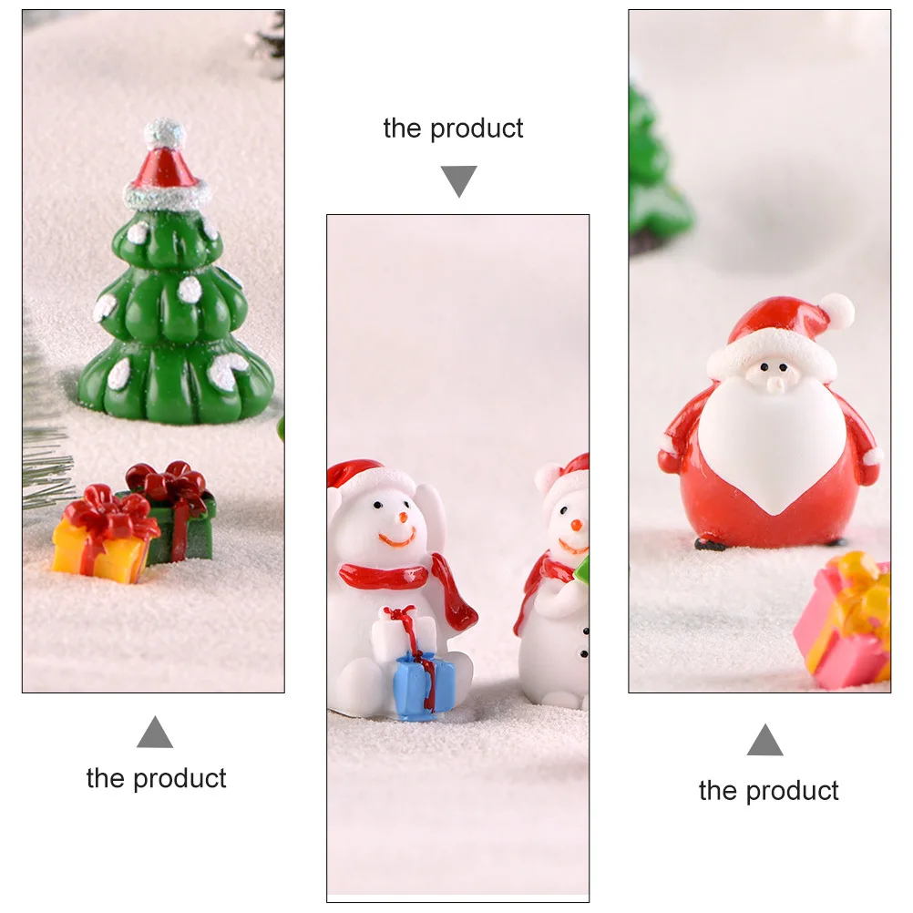 

10Pcs Snowman Micro Landscape Resin Landscape Decor Unique Christmas Ornament for Living Room Dining Room Office Indoor