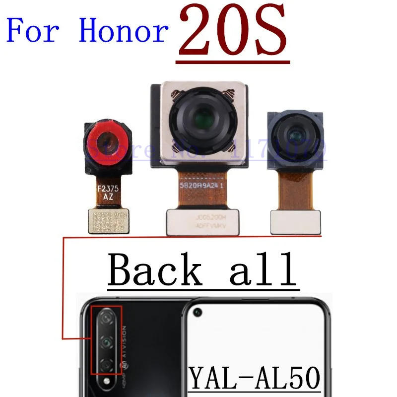 Original Rear Main Camera For Huawei Honor 20i 20S Back Wide Ultrawide Front Camera Phone Module Flex Cabe Parts