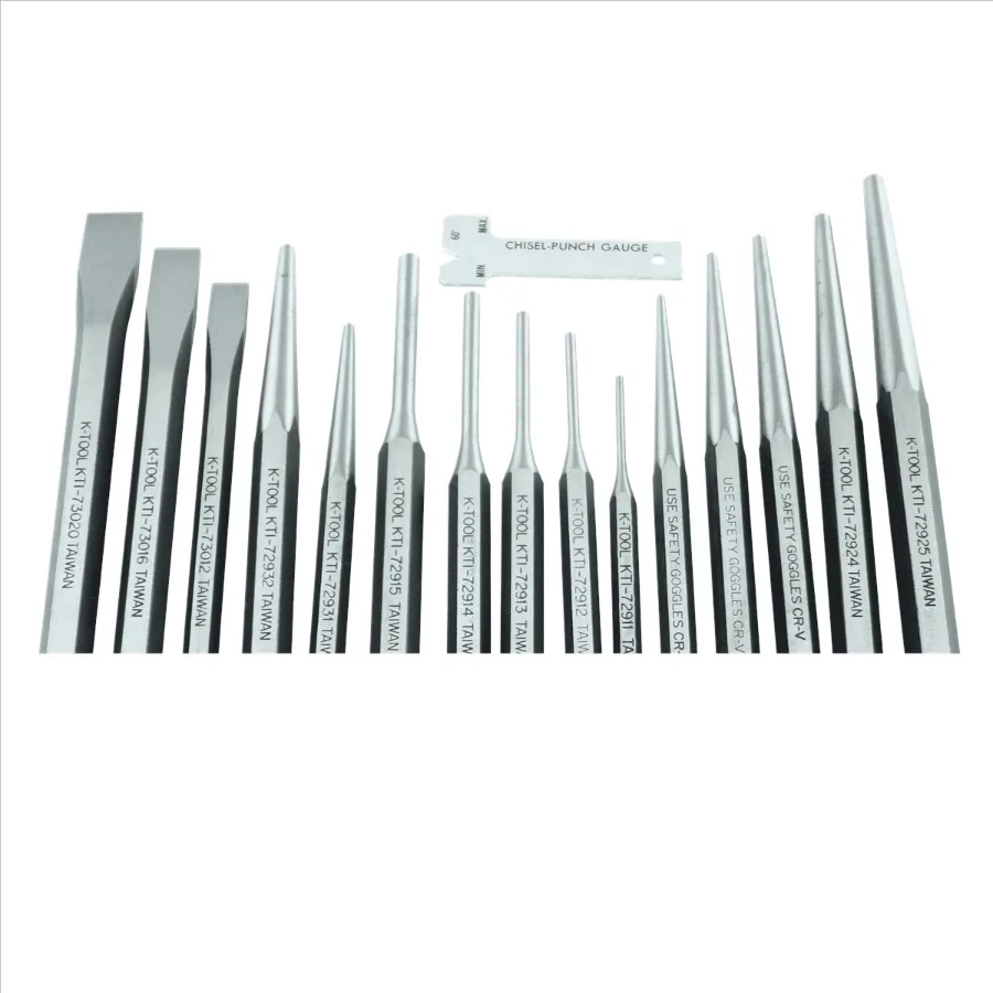 

Набор зубил K-Tool 72901K из 15 предметов в сумке-кейсе