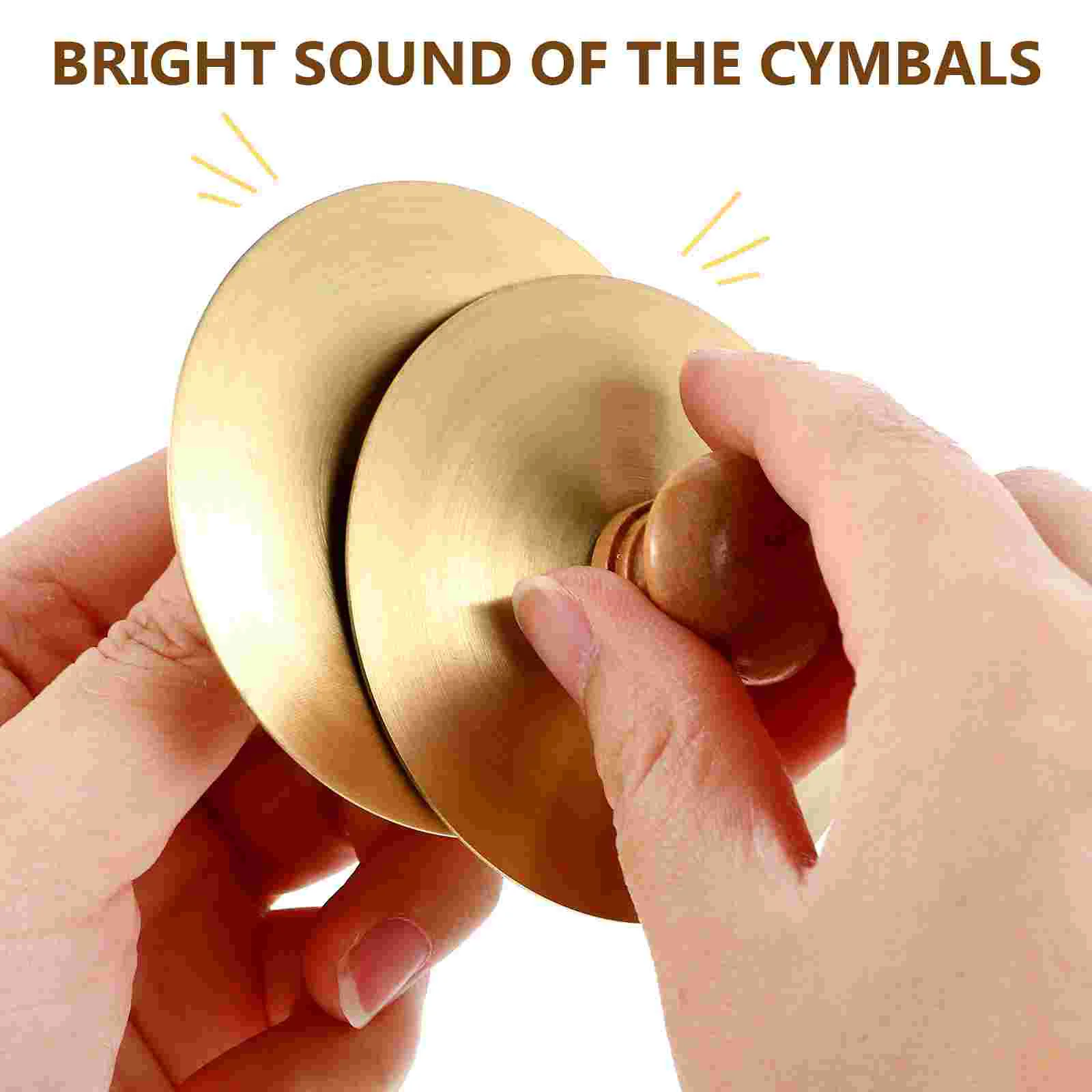 2 Pairs Copper Cymbal Kids Toys Finger Musical Instrument Baby Instruments Zills Small Cymbals Aldult