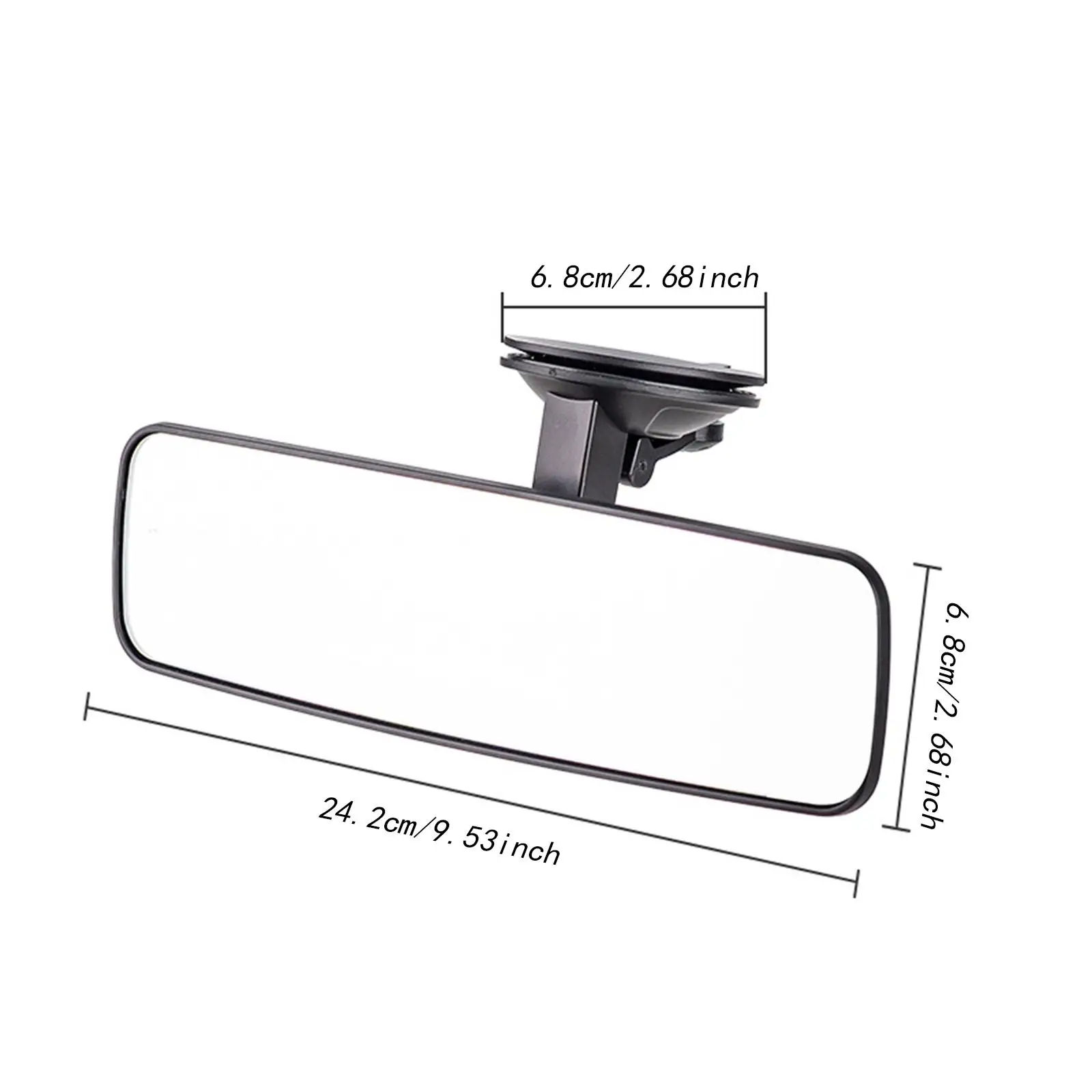مرآة الرؤية الخلفية للسيارة مساعدة عكسية مضادة للوهج رؤية واسعة زاوية قابلة للتعديل لاختبار دراجة ثلاثية العجلات مدرب الزجاج الأمامي #6