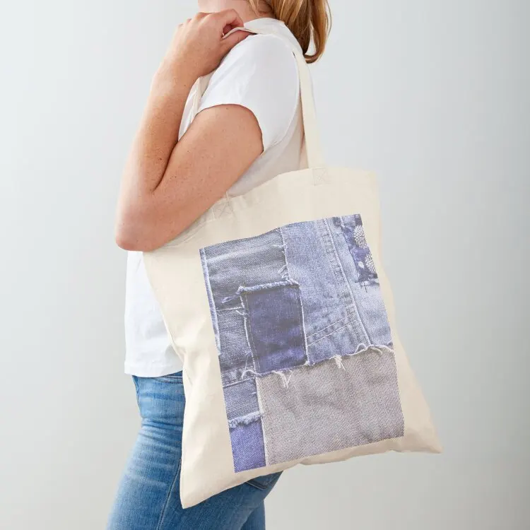 

Denim Patchwork Tote Bag female bag shopper bags for women Canvas shoulder bag tote woman