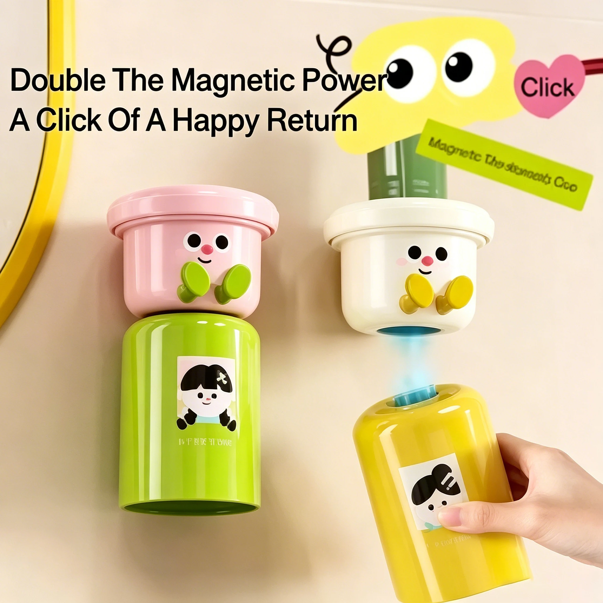 Magnetic Wall Toothbrush Holder 3