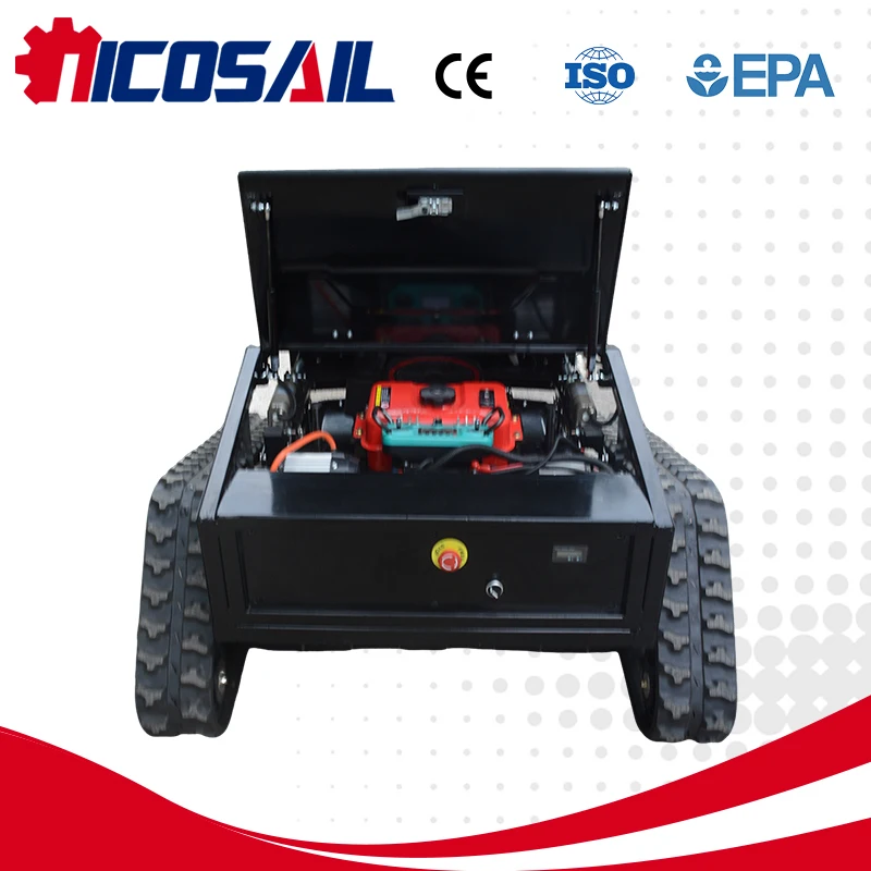 CE Marked Lightweight Remote Control Lawn Mower Euro 5 Compliant For European Market