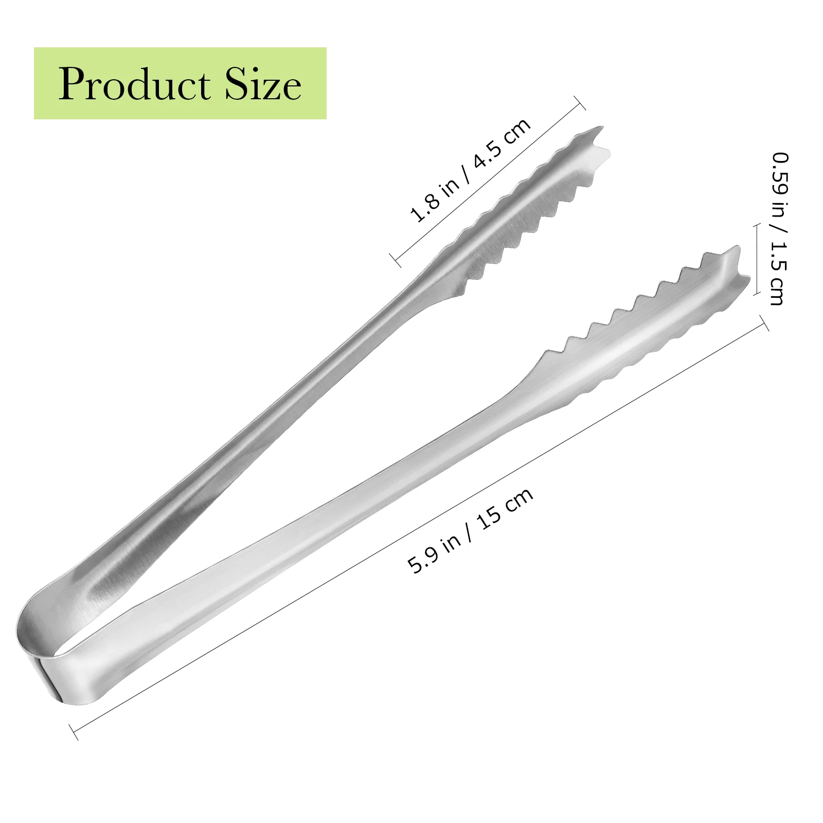 Stainless Steel Ice Clip Tongs Small Serving Sugar Cake Bread Sweet Multifunctional