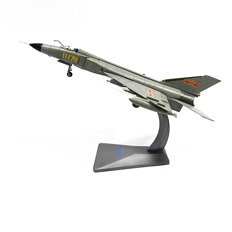 1:72 Scale J-8 Militarized Combat Aircraft Alloy Die Cast Classic Warplane J-8 MiG 21 Plane Model Simulation Collection Gift