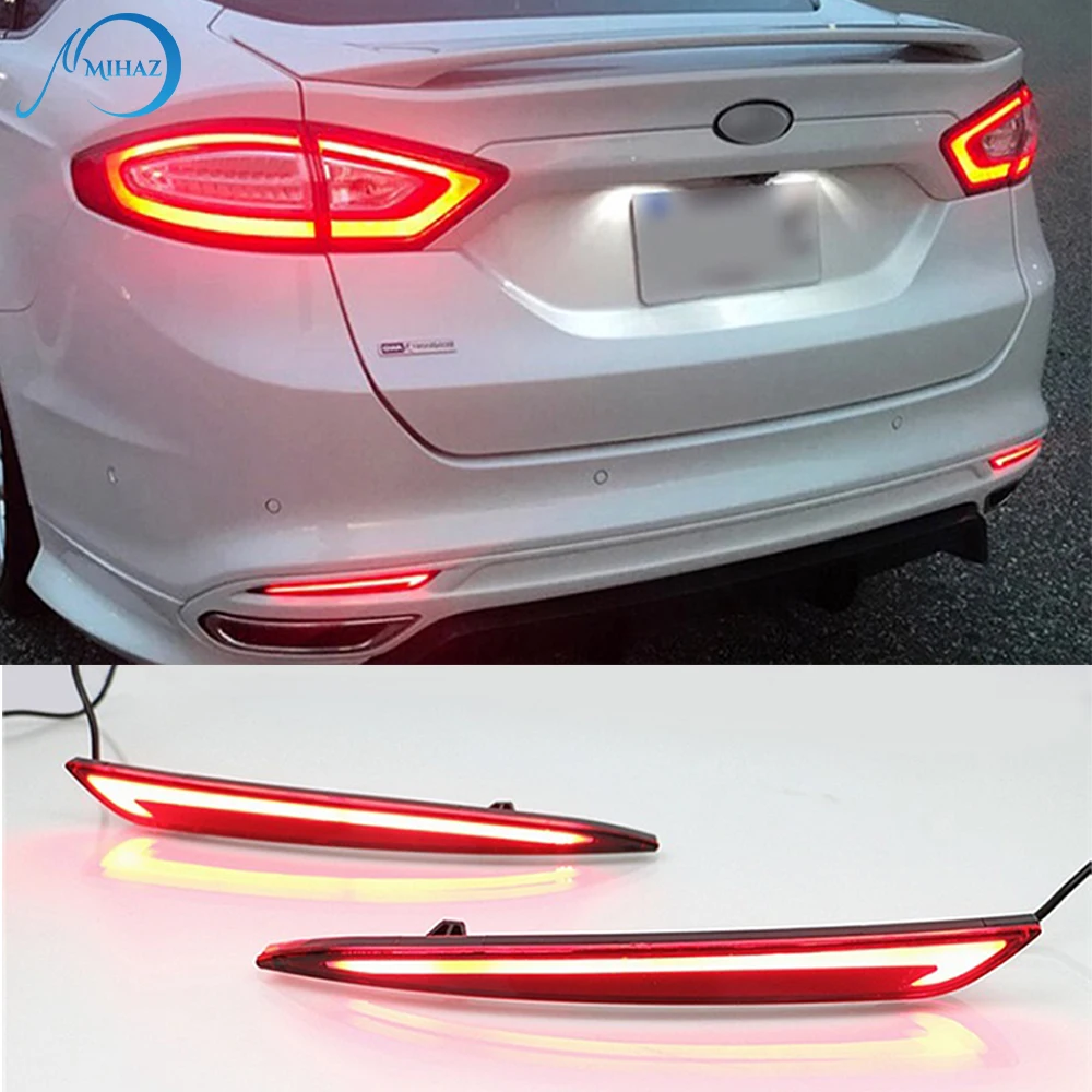 

LED Rear Bumper Reflector Lights For Ford Mondeo Fusion 2013 2014 2015 2016 2017 2018 Car Dynamic Turn Signal Brake Fog Lamp 12V