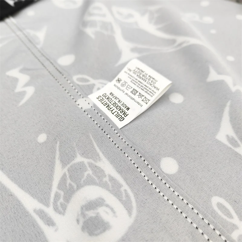 Trendy Japanese WACKO MARIA White Black Full Print Skull Eyes Drunken Dream Hawaii Short Sleeve Shirt Summer Brand Shirt