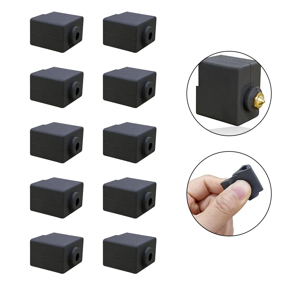 10pc Silicone Protective Cover For Kobra 3 Heating Block Extruder Replacement 3 Heating Block Extruder Protective Cover