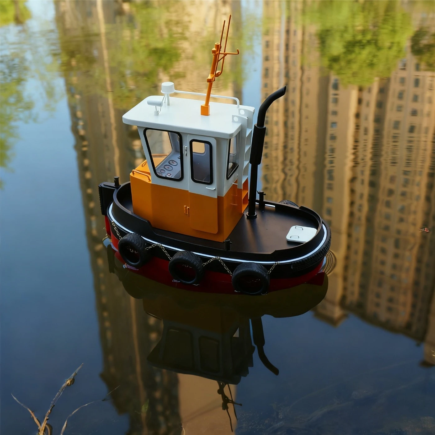 1/18 RC 선박 22cm 시뮬레이션 Q1 원격 조종 예인선 고토크 180 모터 RC 선박 모델 키트 장난감