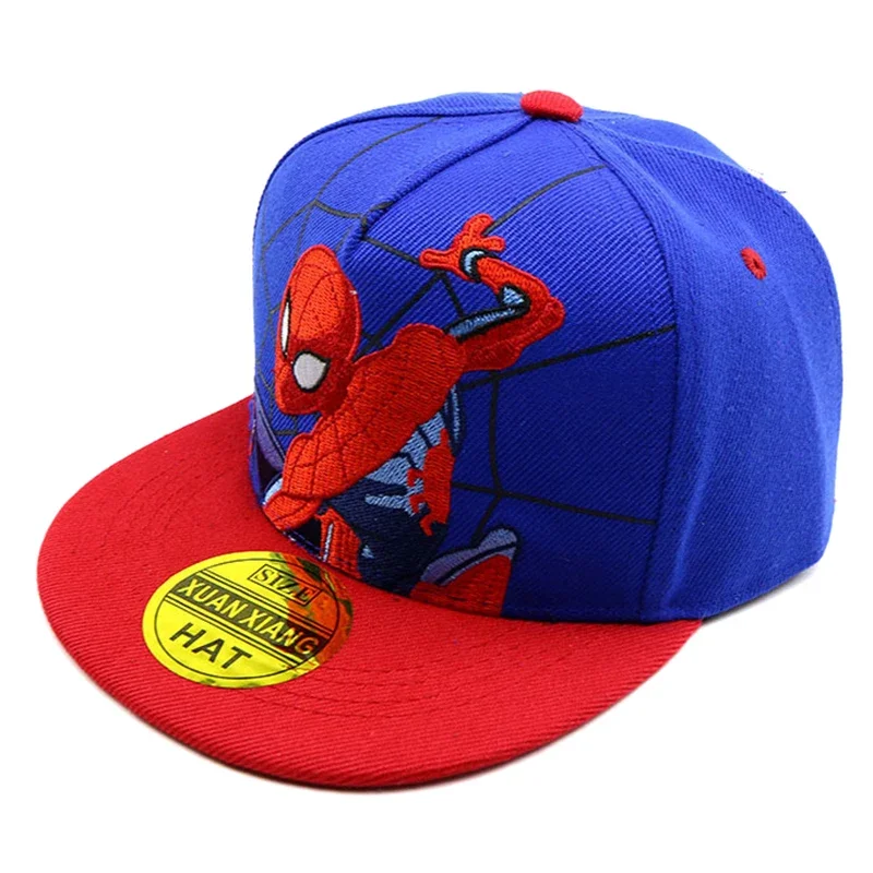 Disney Marvel Spiderman Cartoon Baby Baseball Cap Kids Hip Hop Sun Hat Boy Girl Spring Travel Caps Baby Snapback Caps Gift 2-8Y