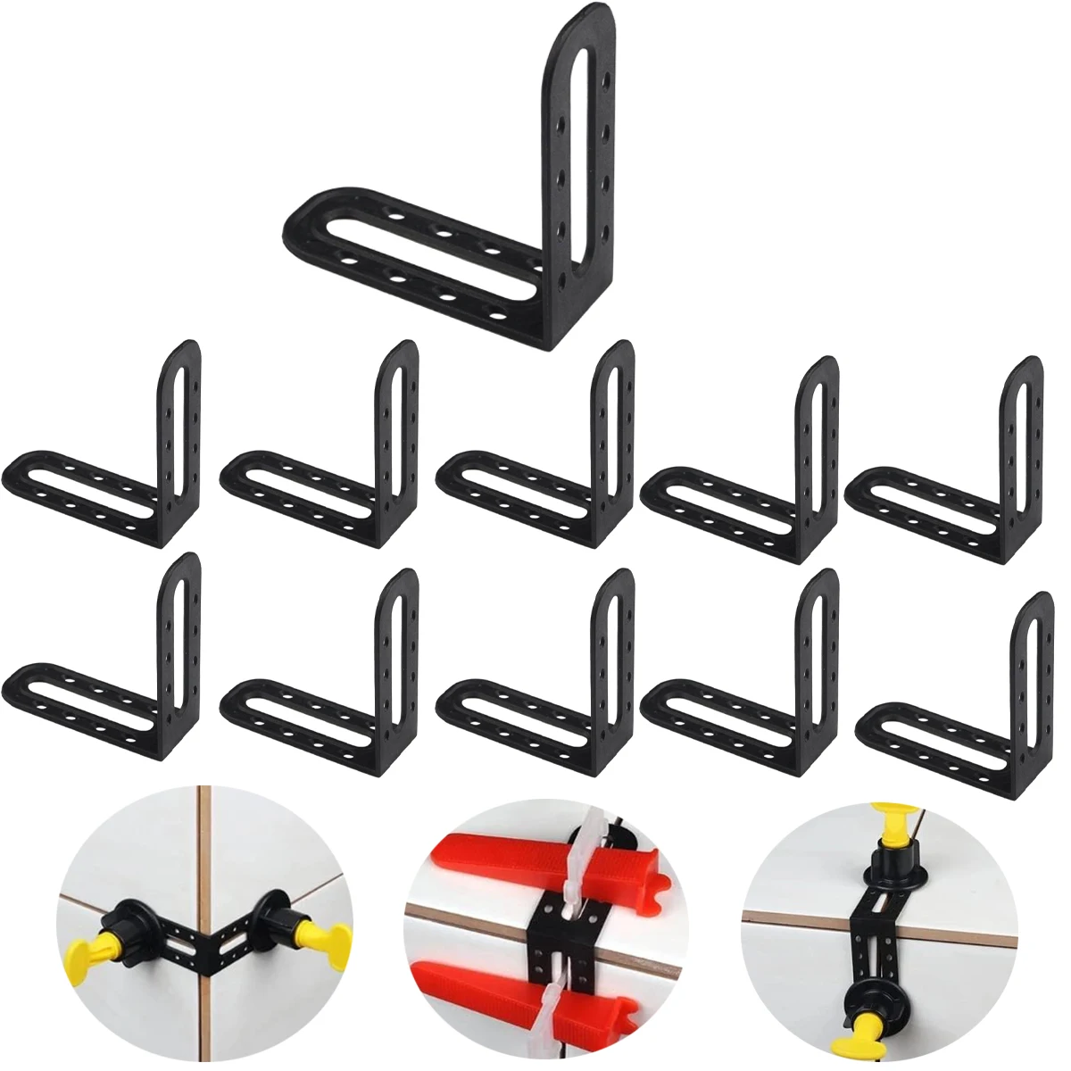 Système d\'Espacement de Carreaux en Angle Croisé, Localisateur et Ajusteur de Carreaux Muraux, Outils de Pose, Accessoires