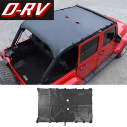 Full-cover Roof Sunshade For Jeep Wrangler JK JKU 2012-2018 4-Door Soft PU Leather Top Sun Shade Waterproof Heat-resist Shade