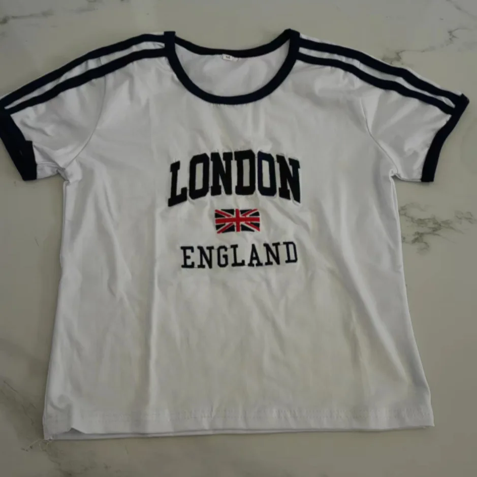 بلوزة نسائية بطباعة حروف مطبوعة ، ملابس خيالية ، تيشيرت قوطي ، ملابس جمالية ، قميص بأكمام قصيرة ، Y2K ، ربيع #3