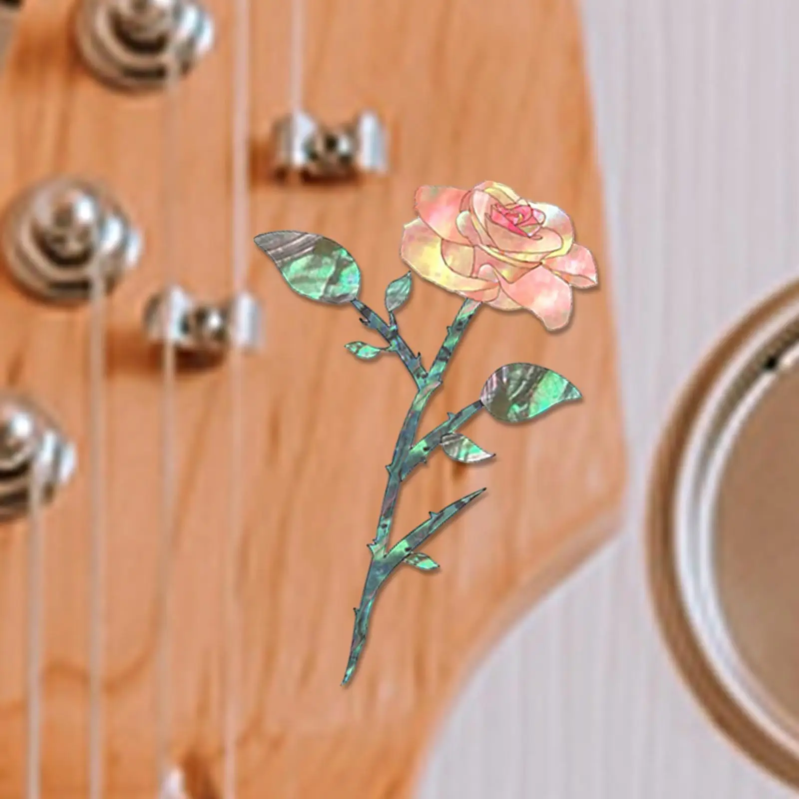 Guitar Inlay Sticker PVC Headstock Decal Wear Resistant Cover Original Dots for Bass Guitar Accessories Learners