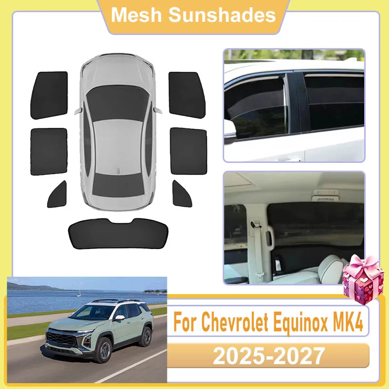 

For Chevrolet Equinox Accessories MK4 2025 2026 2027 Car Window Sun Shades Covers Mesh light Shield Heat Net UV Protector Baffle