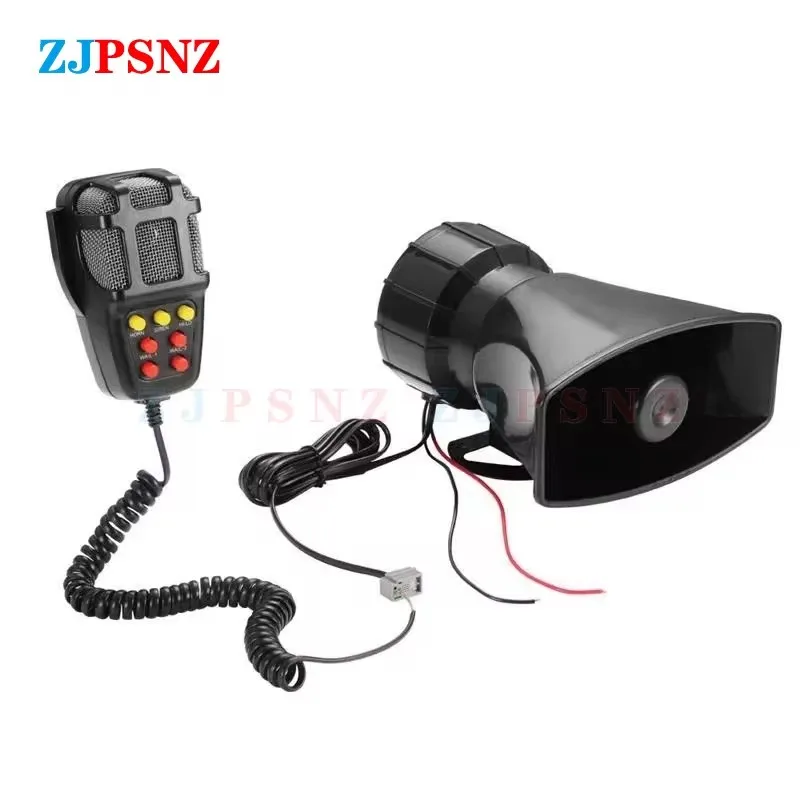 12V Car Auto Warning Alarm Police Fire Siren Air Bugle PA Speaker Siren Air Horn Megaphone Horn 7Sound 6Sound 1Sound Loud 12V