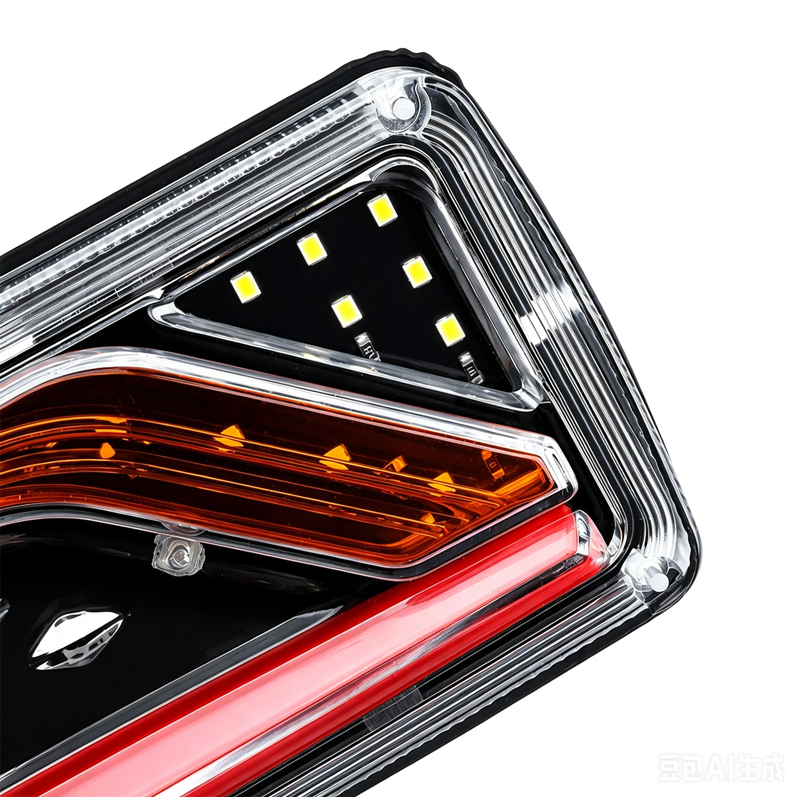 2X 57 LED 12V Truck Tail Lights, Reversing Stop Turn Signal Running Rear Tail Lamp for Trucks Trailers Tractors Caravans