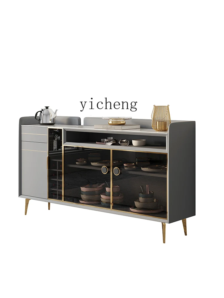 YY Sideboard Cabinet High Cabinet Integrated Wall Modern Simple Home Light Luxury Living Room Tea Cabinet