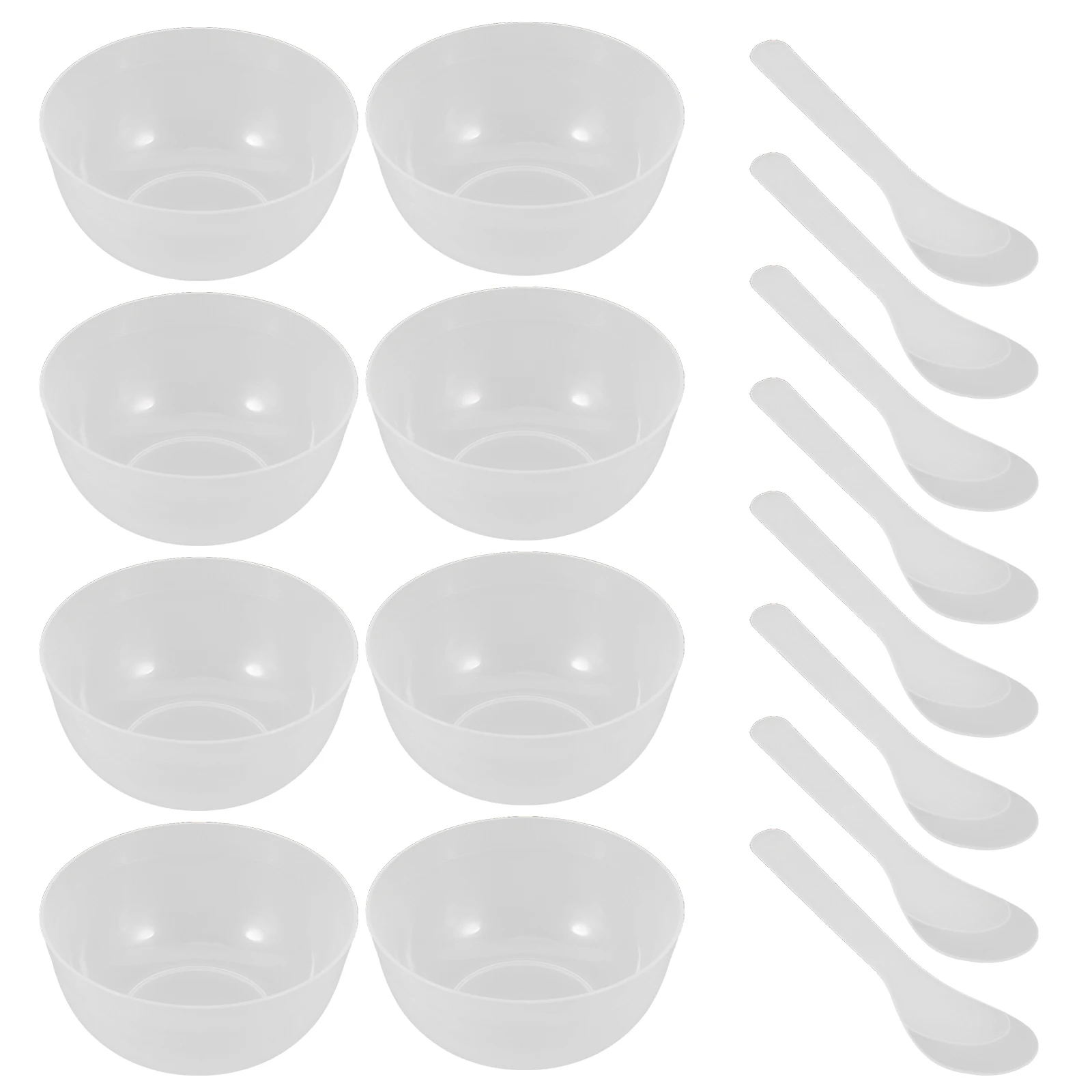 

10pcs Crystal Mud Mixing Bowls Premium Plastic Tools Stackable Lightweight Washable Reusable Diy Supplies Kids Girls Transparent