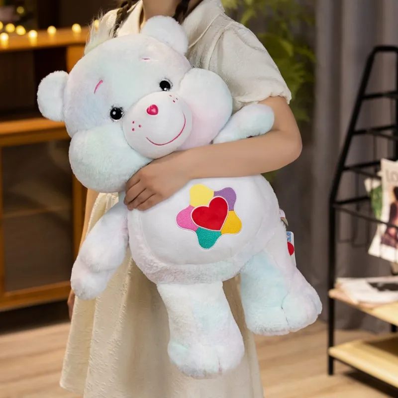 Care Bears Kawaii plushie toys Pink Sakura White Heart Cute Bear Plush Toys Cartoon Soft Stuffed Dolls For Gift Home Decoration