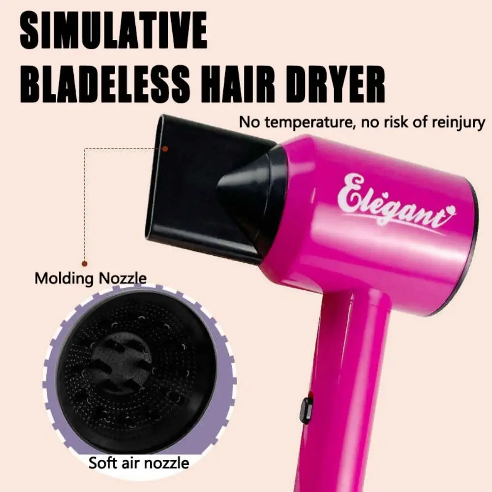 9/13/17Pcs Princess Dress Up Hair Dryer and Haircut Kit Blow Dryer Straight Hair Stick Simulation Play House Toys Curler