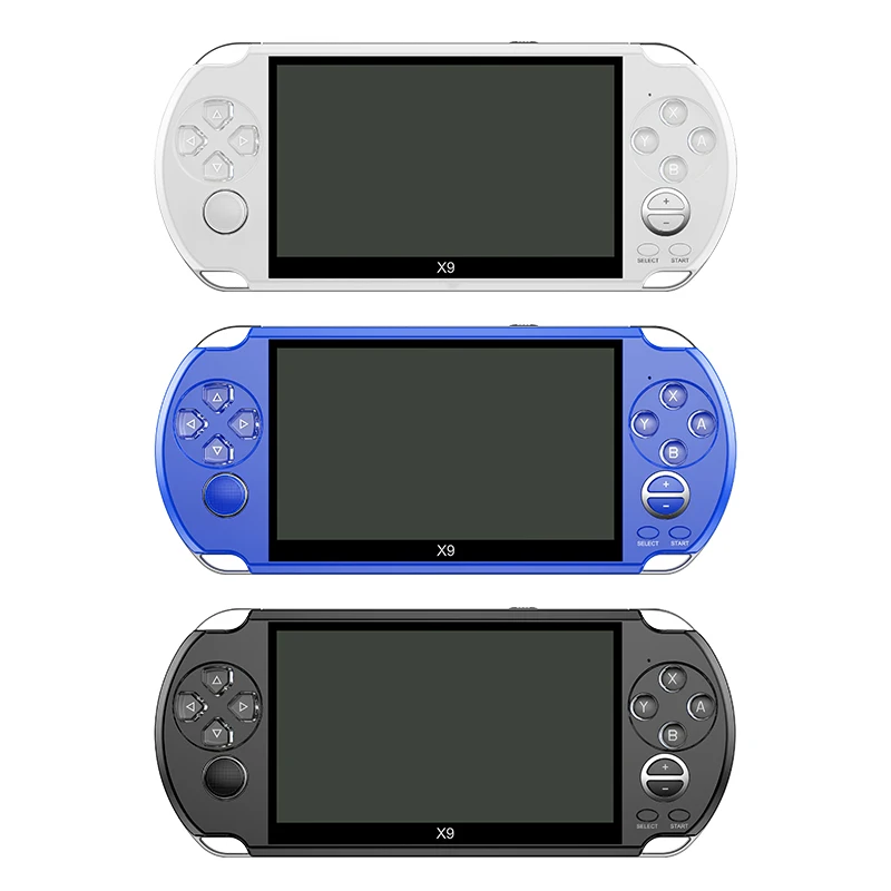 Video Retro Game Console X9 PSVita Handheld Game Player for PSP Viat Retro Games 5.0 inch Screen TV Out with Mp3 Movie Camera