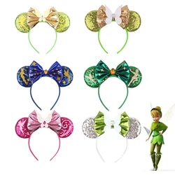 Disney Brave Legend Mouse Ears Headband Glitter Sequins Bow Prince Hairband For Girls Festival DIY Hair Accessories