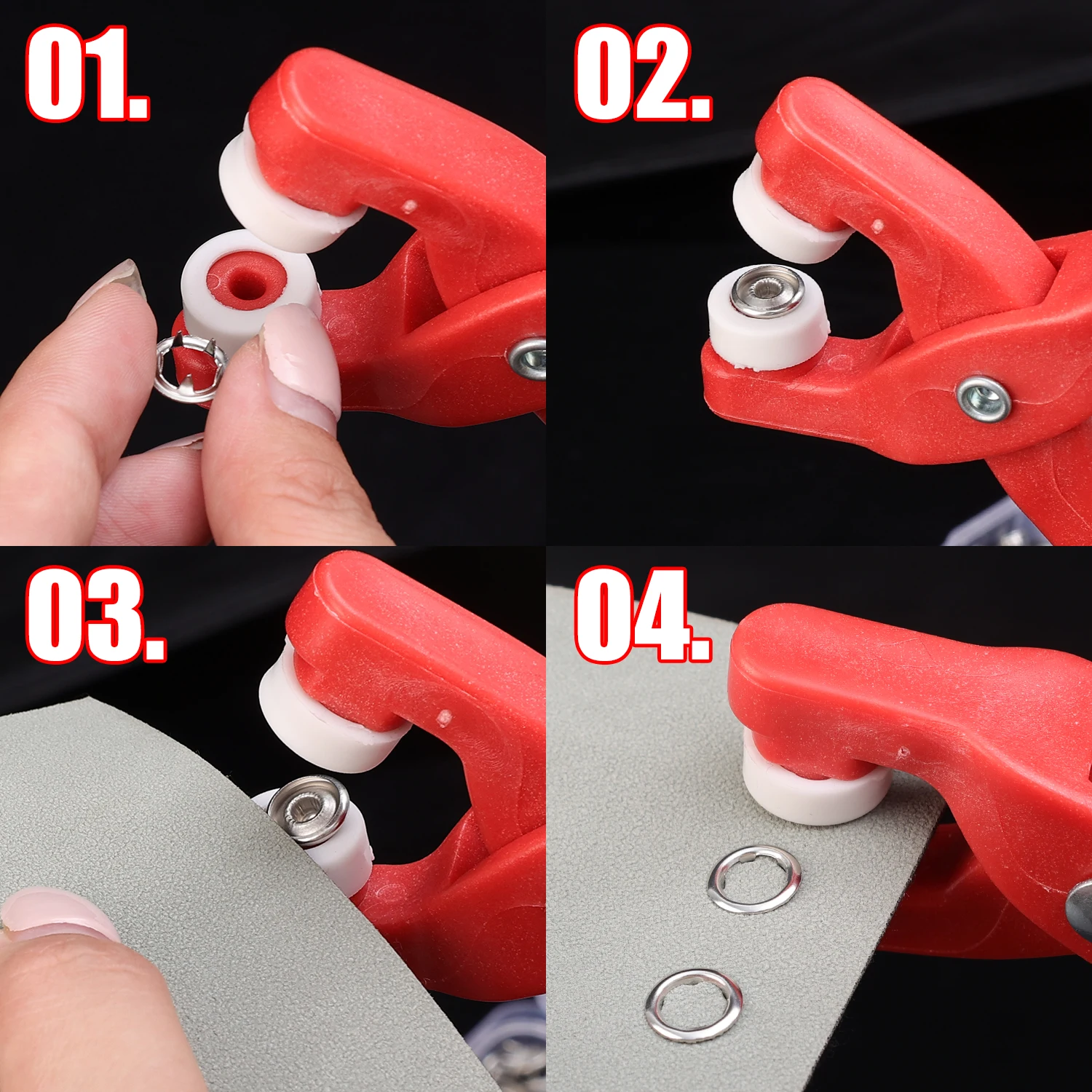 50/100 مجموعة مع كماشة خمسة مخلب الملابس مشبك المشبك مجموعة الطقات المعدنية زر السحابة زر لا الخياطة ترصيع الضغط أداة خاطفة