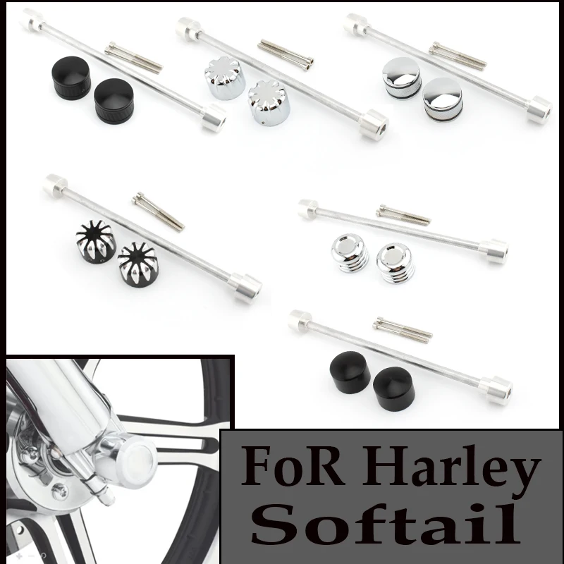 

For Harley FAT BOY SOFTAIL STANDARD 2018-2024 19 20 Motorcycle CNC Wheel Falling Protector Front Axle Fork Crash Slider Caps