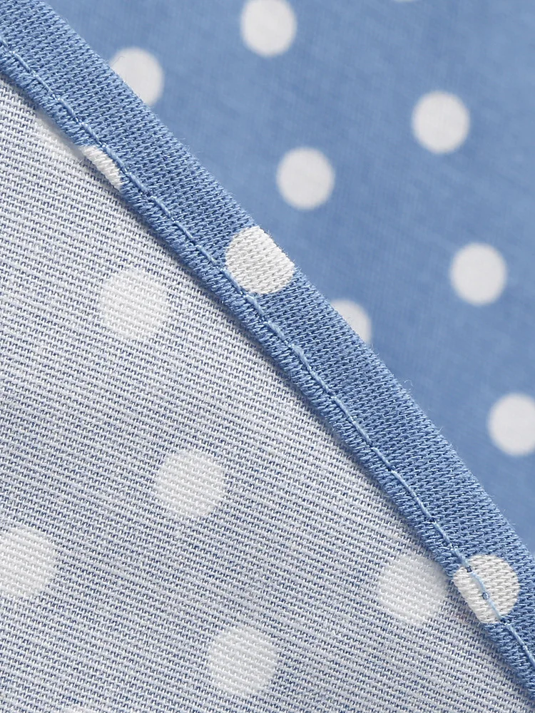 Tonval Retro-Kleider für Damen, 2025, Umlegekragen, Knöpfe vorne, Gürtel, gepunktet, Baumwolle, Rockabilly-Flare-Midikleid – Detail 10