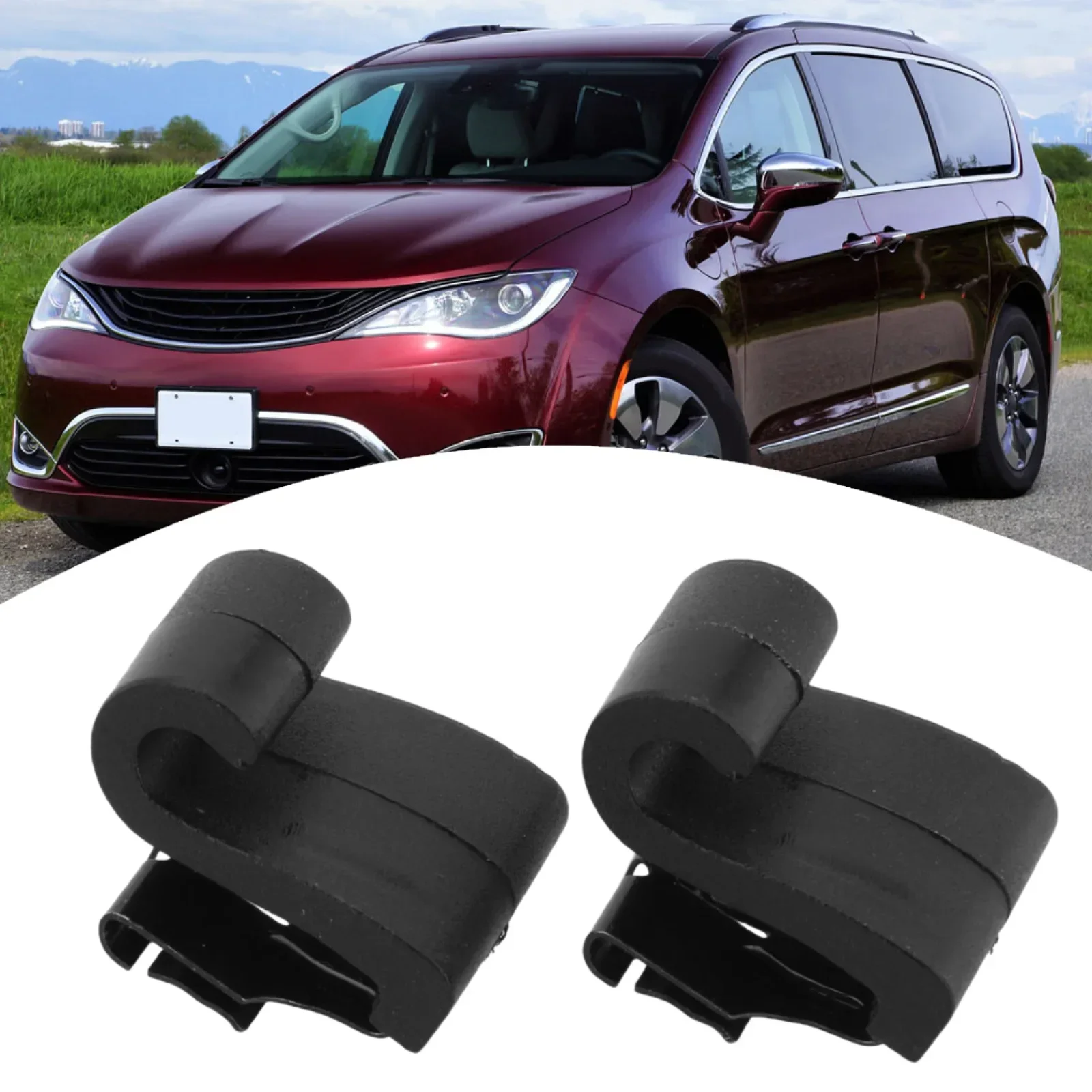 2pcs Car Window Shade Hook Door Sun Shade Hook Clips For CHRYSLER For VOYAGER 2020-2022 For PACIFICA 2017-2022