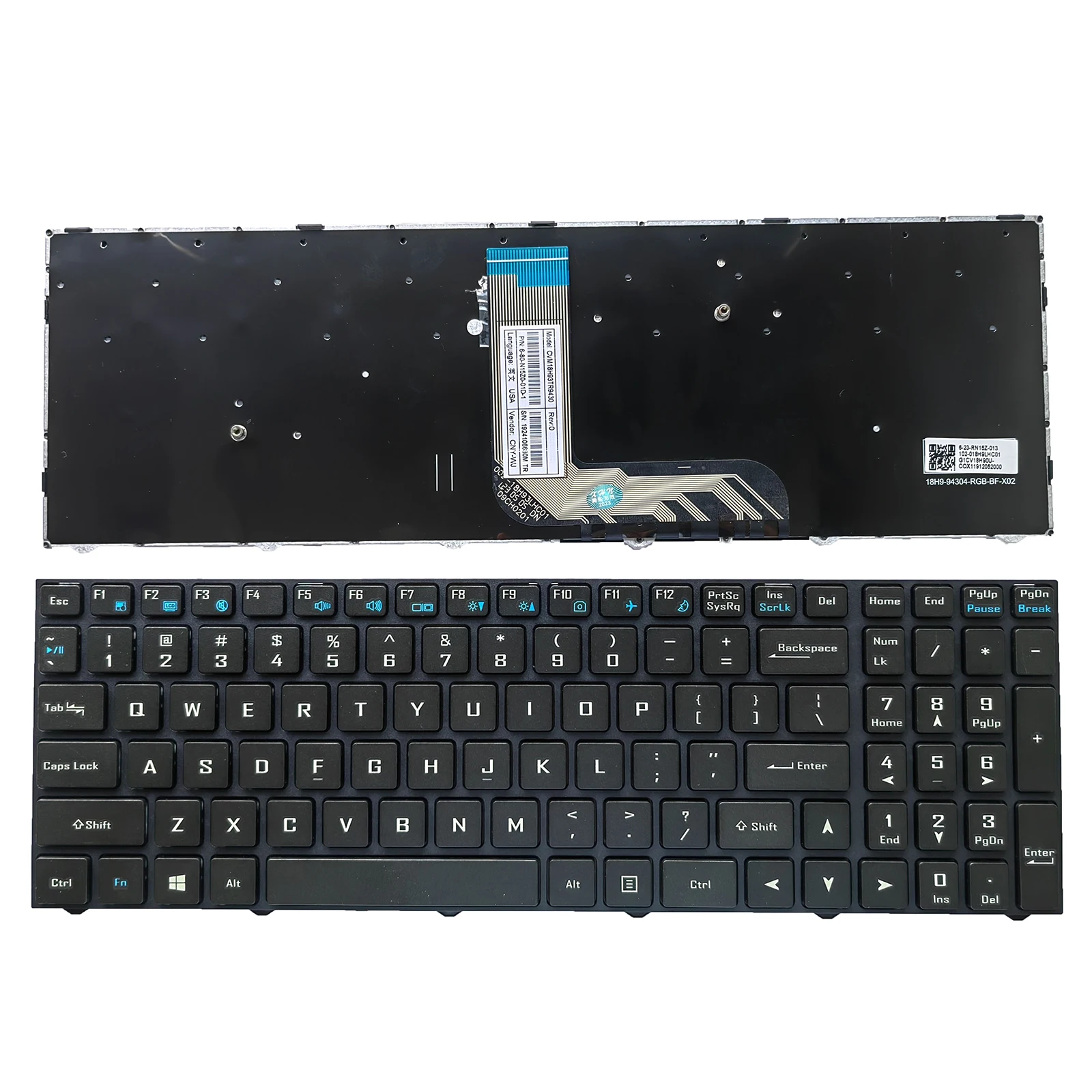 

New For Hasee GX8 GX9 GX10 ZX8 KP7S1 ZX7 SP5D1 CP5S1 V7 US Keyboard No Backlit