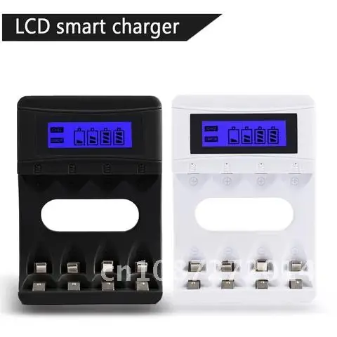 

New Brand Intelligent Battery Charger For AA / AAA NiMh NiCd Rechargeable Batteries 4 Slots Smart LCD Display