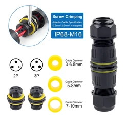 IP68 Outdoor Waterproof Connector Wire And Cable Quick Coupling 2/3 Core Outdoor Street Lamp Rainproof Terminal Block