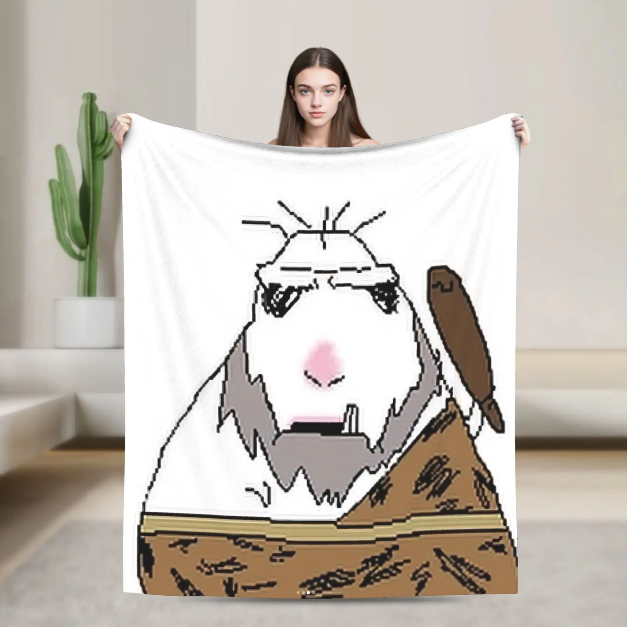 New Arrival Hamster Caveman Blanket Soft Fleece  Relax Throw Blanket Machine Washable