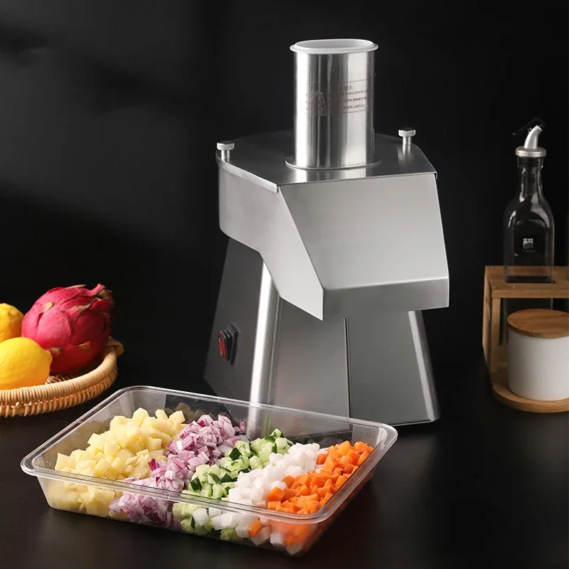 آلة التكعيب التجارية متعددة الوظائف الفاكهة والخضروات والبطاطس والبطيخ الأخضر والفجل القطع التلقائي التقطيع الديناميكي الميكانيكي